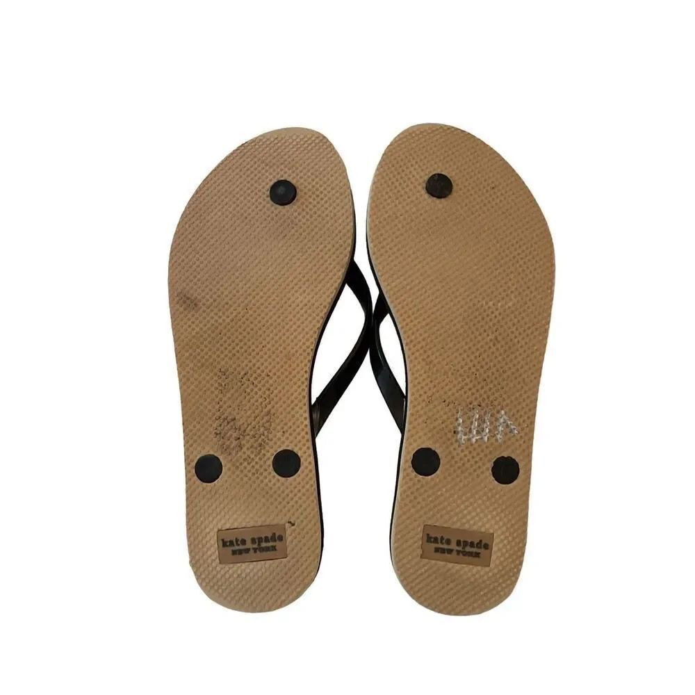 Kate Spade Womens Brown Black Animal Print Slippers Flip Flops Sandals Size 8 - Picture 5 of 8